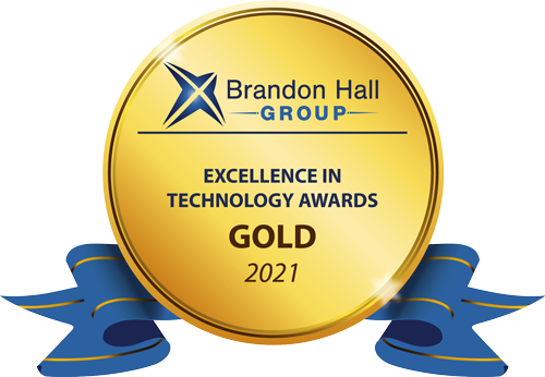 brandon hall group excellence in technology awards logo gold